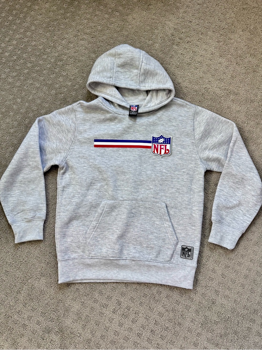 NFL Youth Hoodie Size 10/12 Gray Pullover Sweatshirt Football League